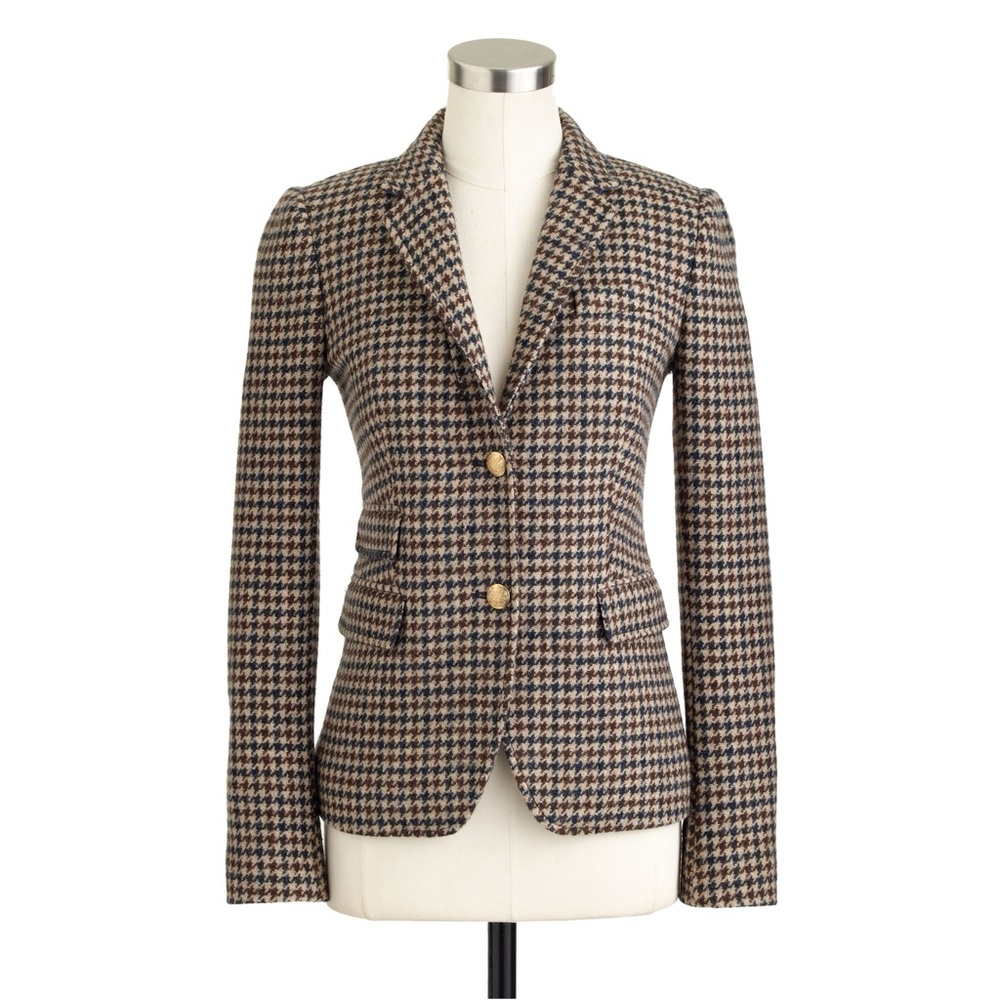 J. Crew Schoolboy Blazer Houndstooth Wool